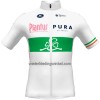Set Fietsshirt + Korte Koersbroek 2022 Plantur Pura Ierse Kampioenschap Wit Groen